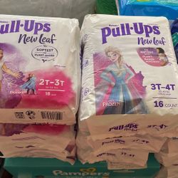 $7 Each Or Buy All At $6.5 Each (15-20 Pk) Pull Ups New Leaf/pamper Easy Ups 2t-3t/3t-4t/4t-5t Brand New