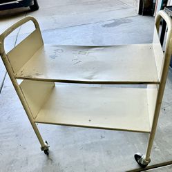 Gaylord Metal Library Cart, 2 Tiered 