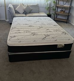 ⚡️FREE DELIVERY⚡️NEW 12” PillowTop Bamboo Mattress and Box Spring - Twin Full Queen King Cal King 🛏️😴