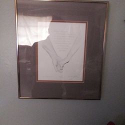 Robert Weston Original Framed The Promise Poem W Original Artwork#484/600)w Artist Signature And Frame And Certified From Gallery