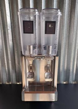 Crathco Double 2.4 Gallon 2 Bowl Premix Cold Beverage Dispenser