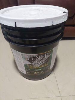 5 Gallon Black Acrylic Latex Semi-gloss paint