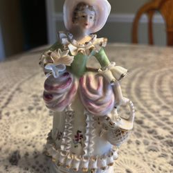 Antique English Lady Porcelain Figure