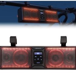 KEMIMOTO 16IN Universal RGB ATV UTV Sound Bar Speaker Marine Soundbar