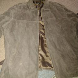 Men's Brown Suede Jacket Size L