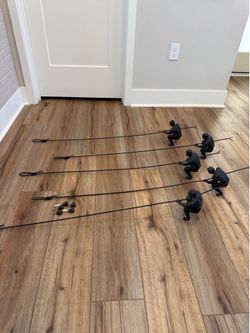 Climbing Man Wall Art Sculptures – Set of 5 with Rope & Wall Hardware