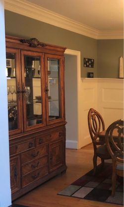 CHINA CABINET (Real Wood & Glass)