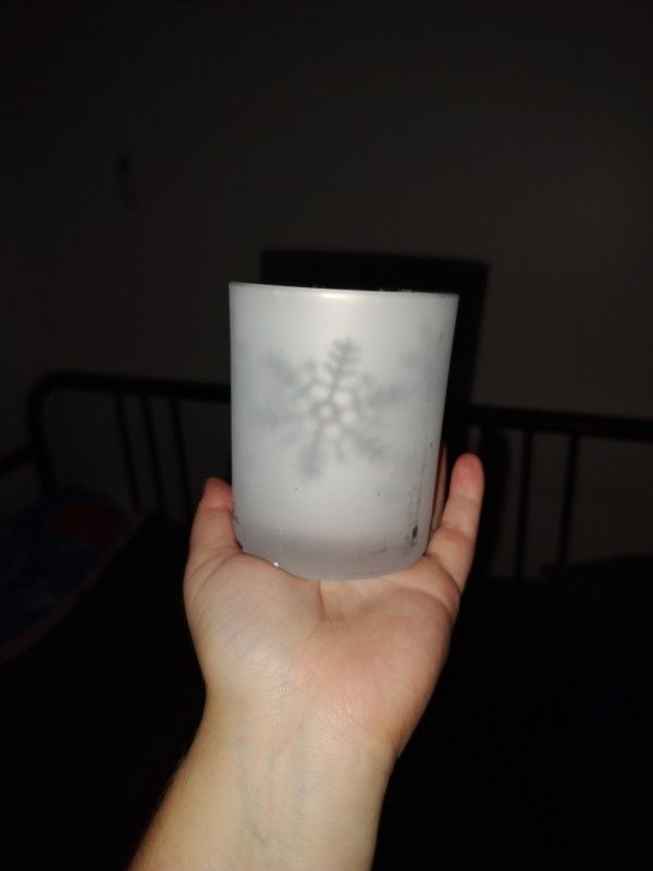 snowflake candle holder
