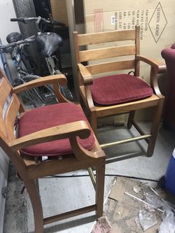 2 extra wide Solid Wood Chairs. Priced for each