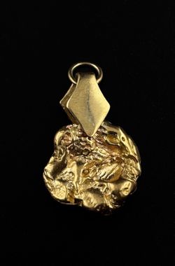 Gold nugget pendant