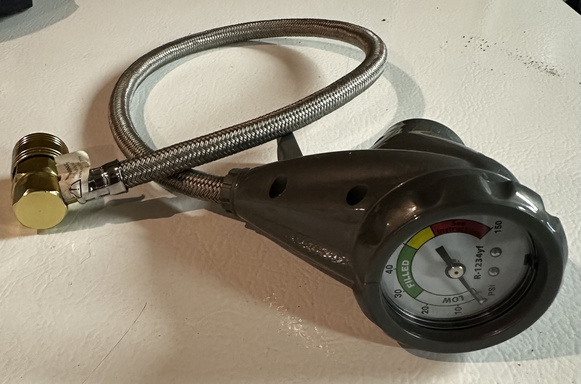 Certified A/C Pro R-1234yf Gauge and Hose Professional Grade Dispenser
