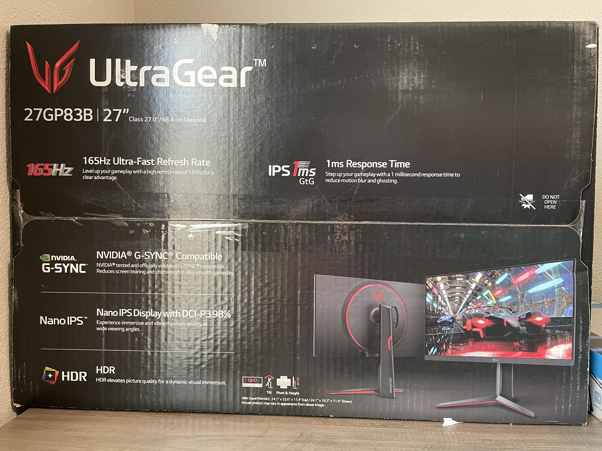 LG Ultragear 27" 1440p Gaming Monitor