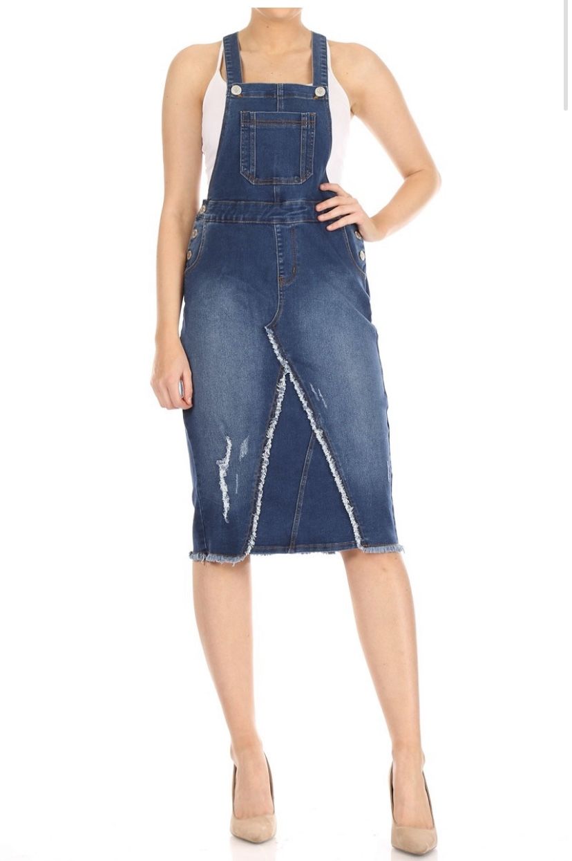 Overall Denim Dress