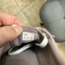 Vans Sneakers Women Size 6.5 Old Skool White Leather Pink Canvas Low Lace Up