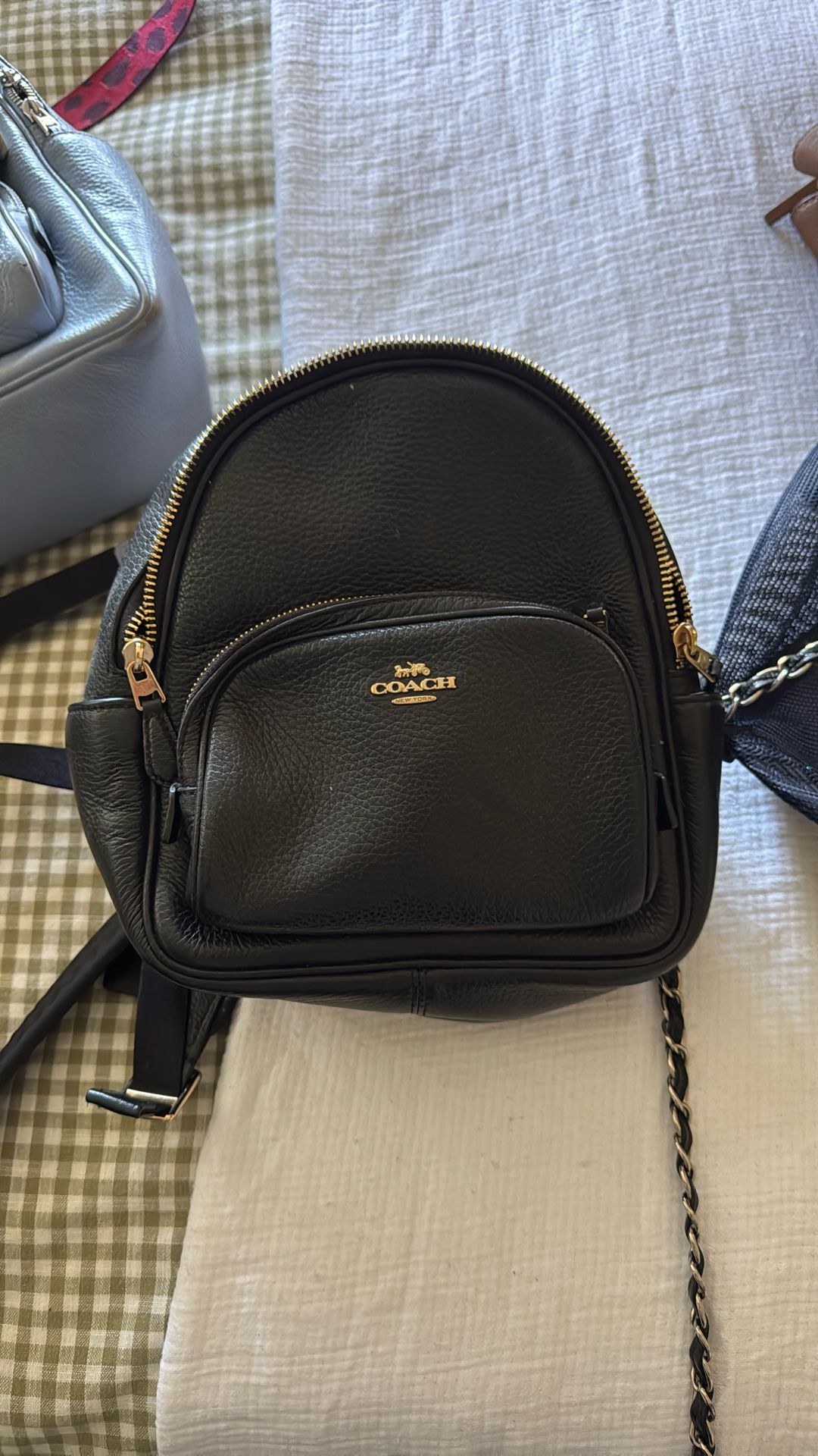 Small Coach leather backpack