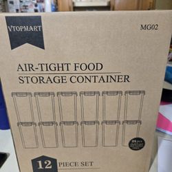 NEW IN BOX Vtopmart Airtight Food Storage Containers 12 Pieces 1.5qt / 1.6L-