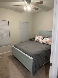 Queen size bed frame (mattress not included)