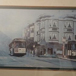 San francisco Cable Car Painting By  Robert Kent
