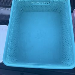 Pink and blue organization plastic box