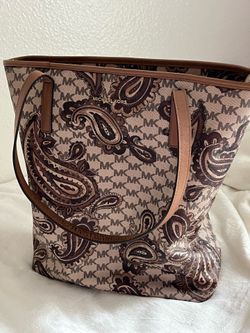 Michael Kors Studio Emry Large Heritage Paisley Tote - Brown/Luggage