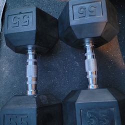 55lbs Dumbells Weights