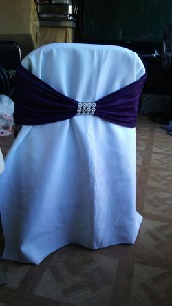 Chair ribbons purple