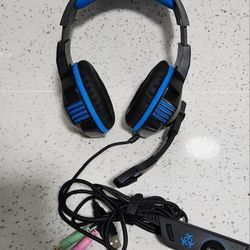Best Offer. Not Free. (Mejor Oferta. No Gratis) Hunterspider V3 Gaming Headset Mic LED Headphones - Black/Blue