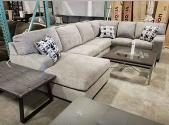 New Large Platinum Sectional Sofa