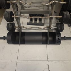 Titan Log Bar Gym Equipment Exercise Fitness Weight Workout 