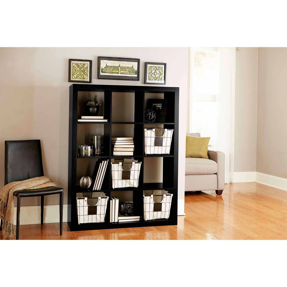 NEW Black Storage organizer shelves for books kids bedroom organizer office college