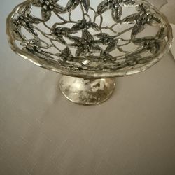 vintage silver-plated footed centerpiece or fruit bowl