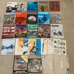 Large vintage collection lot of military oriented role playing games gamer circa 1970s 80s