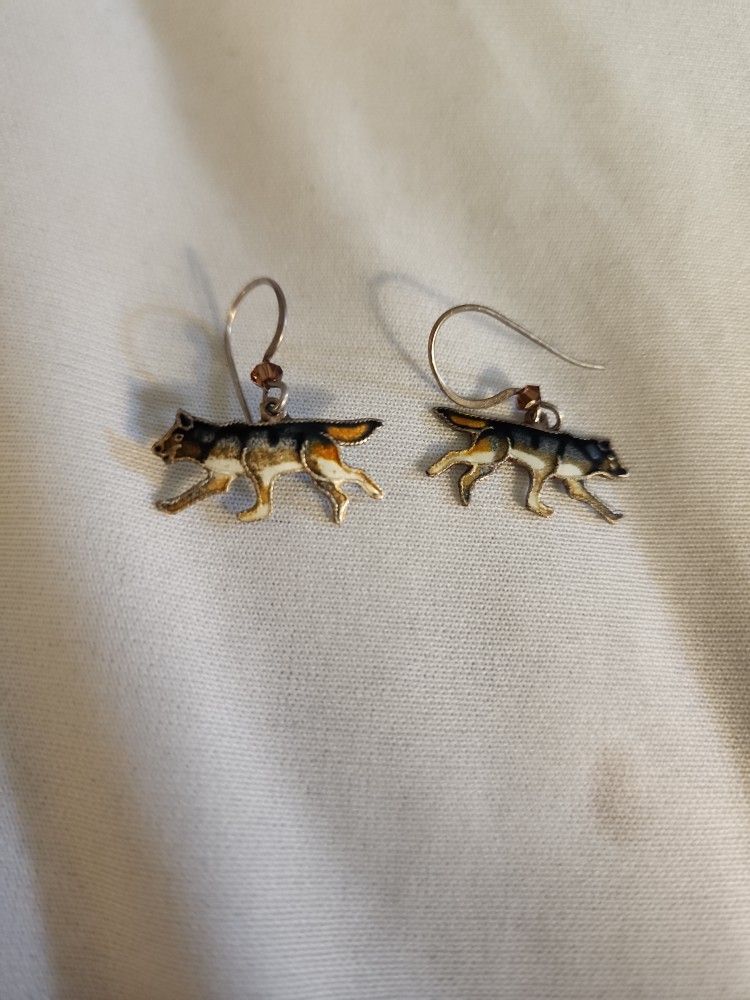 Wolf Earrings