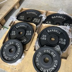 New pair of 25,35,45lb iron olympic plates. New in box 📦 $210