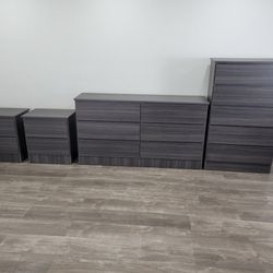 Dresser,  Chest And 2 Nightstands  - Cómoda,  Gavetero Y 2 Mesitas De Noche