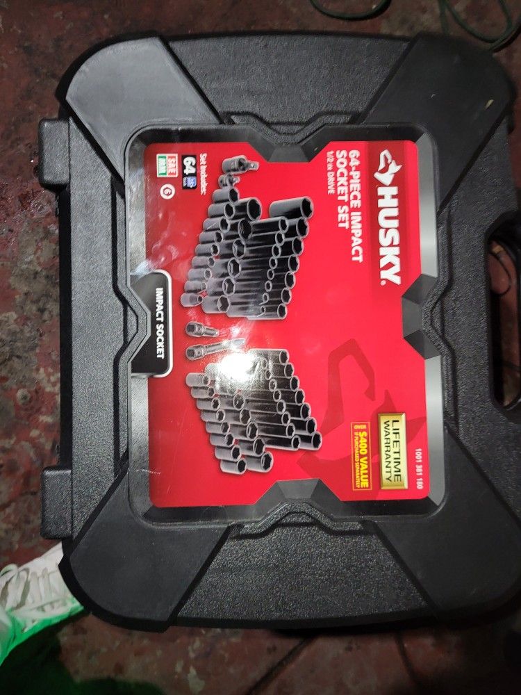 64 Piece Impact Socket Set 1/2 Inch Drive