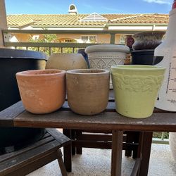 3 Small Succulent Pots 