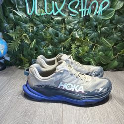 Hoka One One Men Torrent 4 Mesh Running Sneakers Blue-Gray Size 10.5 D