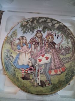 Alice and wonderland Croquet Collector Plate