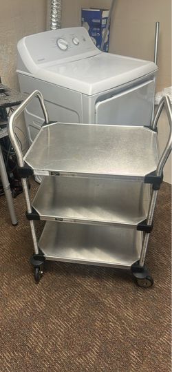 Metro 3-Shelf Stainless Steel Commercial Utility Cart (24" x 18") – NSF Certified.