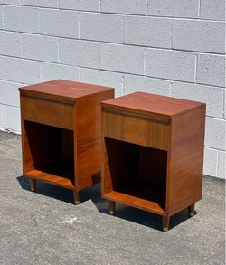 Walnut Mid Century Modern LA Period Nightstands