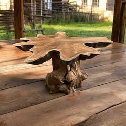 Live Edge Charming Teakwood Side End Coffee Table 