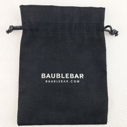 Baublebar Black Jewelry Pouch Dust Bag Drawstring