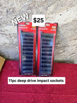 New heavy duty husky deep drive SAE impact sockets