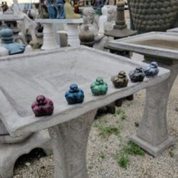 Concrete Birdbath / Cement Stone Backyard Garden Outdoor Birdbath