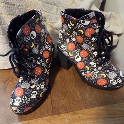 Halloween Theme Combat Boots 
