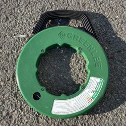 Greenlee 438-10 Steel Fish Tape 100 ft x 1/8 in x .060 in Green Reel
