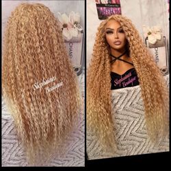 Human Hair Blended Lace Front Wig 