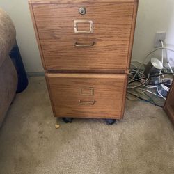 Wooden File Cabinet