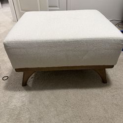 Large Cream Ottoman